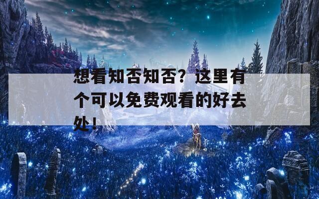 想看知否知否？这里有个可以免费观看的好去处！