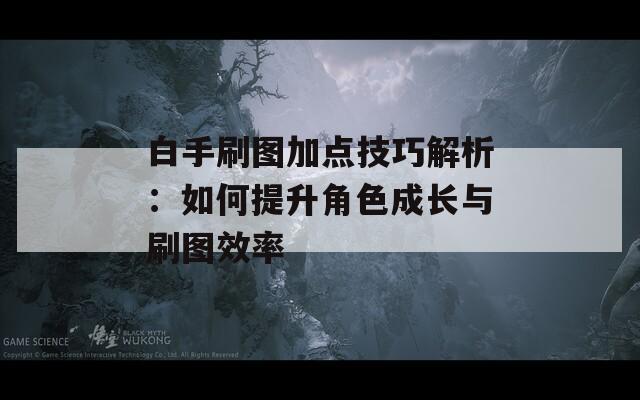 白手刷图加点技巧解析：如何提升角色成长与刷图效率