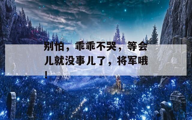 别怕，乖乖不哭，等会儿就没事儿了，将军哦！