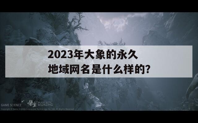 2023年大象的永久地域网名是什么样的？