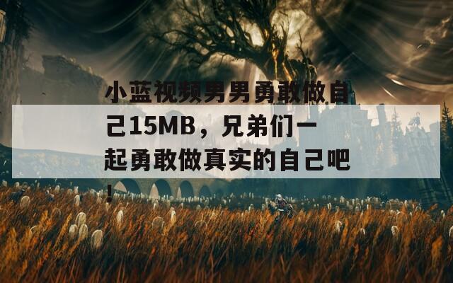 小蓝视频男男勇敢做自己15MB，兄弟们一起勇敢做真实的自己吧！