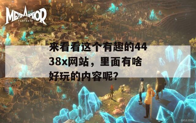 来看看这个有趣的4438x网站，里面有啥好玩的内容呢？