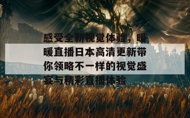 感受全新视觉体验，暖暖直播日本高清更新带你领略不一样的视觉盛宴与精彩直播体验