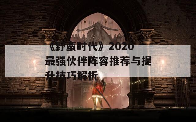 《野蛮时代》2020最强伙伴阵容推荐与提升技巧解析