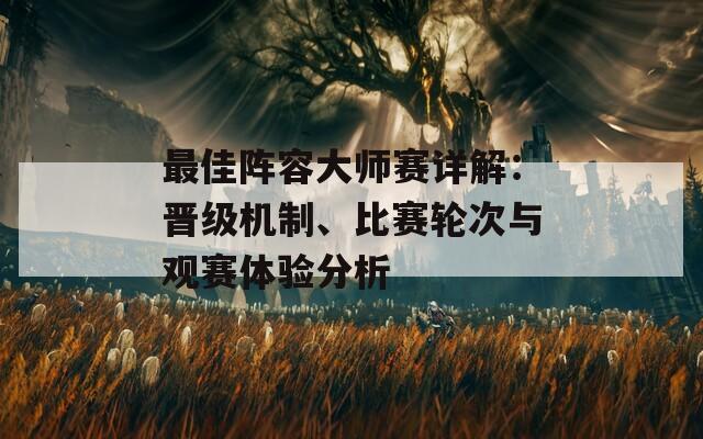 最佳阵容大师赛详解：晋级机制、比赛轮次与观赛体验分析