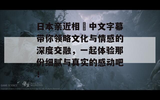 日本亲近相奷中文字幕带你领略文化与情感的深度交融，一起体验那份细腻与真实的感动吧！