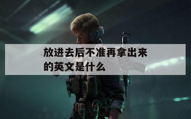 放进去后不准再拿出来的英文是什么