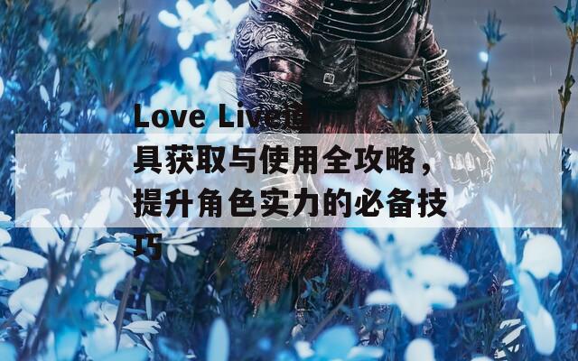 Love Live道具获取与使用全攻略，提升角色实力的必备技巧