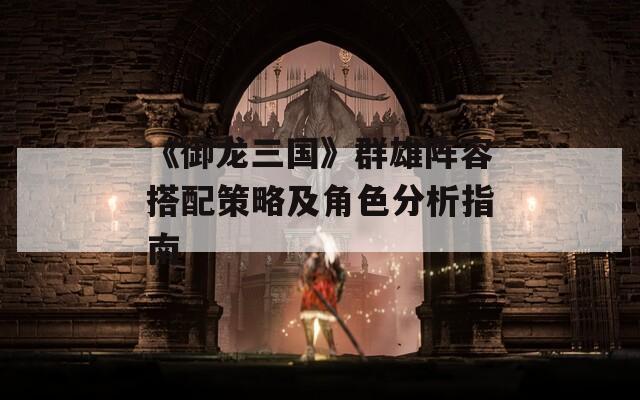 《御龙三国》群雄阵容搭配策略及角色分析指南