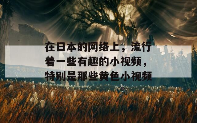 在日本的网络上，流行着一些有趣的小视频，特别是那些黄色小视频